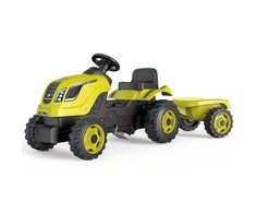 SMOBY Traktorius su priekaba XL, žalias