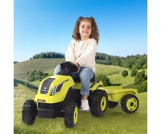 SMOBY Traktorius su priekaba XL, žalias