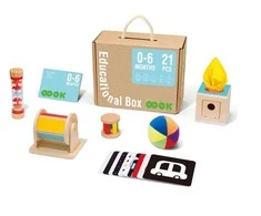 Tooky Toys „Taky Toy Box XXL Montessori Educational 6in1 Sensory“ 0–6 mėnesiai