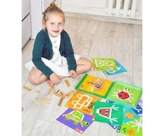 Tooky Toys Medinė magnetinė dėlionė vaikams TOOKY TOY