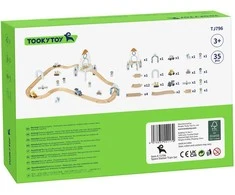 Tooky Toys TOOKY TOY medinė kosminė traukinuko trasa