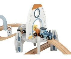 Tooky Toys TOOKY TOY medinė kosminė traukinuko trasa