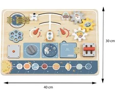 Tooky Toys Medinė kosminė Montessori lenta Tooky Toy astronauto valdymo pultas