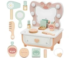 Tooky Toys Medinis makiažo staliukas TOOKY TOY Drugelis su LED apšvietimu