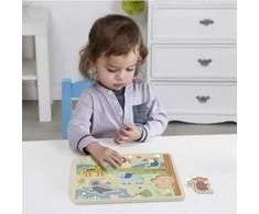 Tooky Toys TOOKY TOY medinė interaktyvi dėlionė Gyvūnėliai