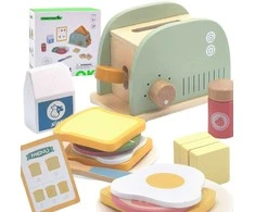 Tooky Toys TOOKY TOY Medinis skrudintuvas Pastelinis pusryčių rinkinys