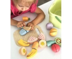 Tooky Toys TOOKY TOY medinis maisto daržovių ir vaisių rinkinys