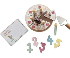 Tooky Toys TOOKY TOY Medinis gimtadienio tortas su ropių žvakėmis