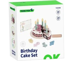 Tooky Toys TOOKY TOY Medinis gimtadienio tortas su ropių žvakėmis