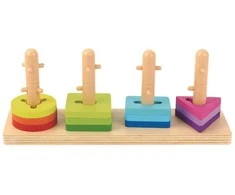 Tooky Toys TOOKY TOY figūrų rūšiuoklis su spalvingomis Montessori kaladėlėmis