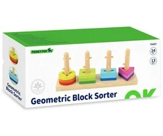 Tooky Toys Žaislų žaislų formos rūšiavimas su spalvingais „Montessori“ blokais