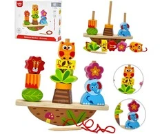 Tooky Toys Medinė balansinė dėlionė Gyvūnai TOOKY TOY