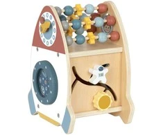 Tooky Toys TOOKY TOY Erdvės raketa lavinamasis rūšiuoklis medinis labirintas