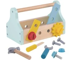 Tooky Toys TOOKY TOY medinė įrankių dėžutė 18vnt