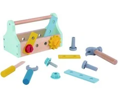 Tooky Toys TOOKY TOY medinė įrankių dėžutė 18vnt