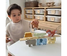 Tooky Toys Medinės Montessori kaladėlės Gyvūnėliai TOOKY TOY