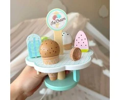 Tooky Toys Mediniai magnetiniai ledai su stovu TOOKY TOY
