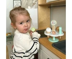 Tooky Toys Mediniai magnetiniai ledai su stovu TOOKY TOY