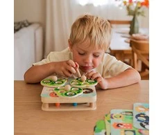 Tooky Toys TOOKY TOY Medinė Žaidimų Rinkinys 2w1 - Ištrauk Šliužus Vaikams