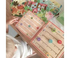 Tooky Toys Tooky Toy Medinė Žaidimų Rinkinys Skaičiavimo Mokymuisi su Gyvūnais