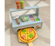 Tooky Toys TookyToy Medienė Picerija - Medinis Pica Krosnis su Priedais