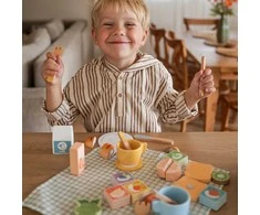 Tooky Toys TOOKY TOY medinis pikniko rinkinys lagaminėlyje