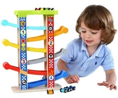 Tooky Toys Tooky Toy Automobilių Trasos Rinkinys – Medinė Vaikiška Žaidimų Trasų Sistema