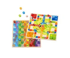 Tooky Toys „Taky“ žaislų žaidimų loginiai žaidimai 2in1 Ludo kinų + nemokami gyvūnai