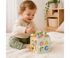 Tooky Toys TOOKY TOY medinis spyruoklinis lavinamasis kubas 5 in 1
