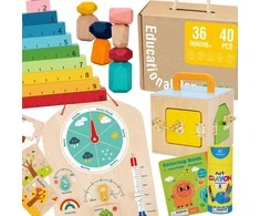Tooky Toys Tooky Toy Edukacinė Dėžutė Montessori Žaidimas 6w1 3 metų ir vyresniems