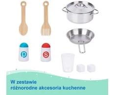 Tooky Toys Medinė TOOKY TOY virtuvėlė su priedais
