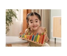 Viga žaislų mokomoji medinė abacus skaičiuojant mokyklą Montessori