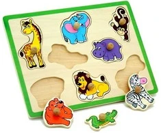 Viga Mediniai galvosūkiai gyvūnai zoologijos sodo dėlionės vigos žaislai