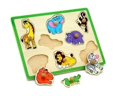 Viga Mediniai galvosūkiai gyvūnai zoologijos sodo dėlionės vigos žaislai
