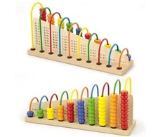 Viga žaislų mokomoji medinė abacus skaičiuojant mokyklą Montessori