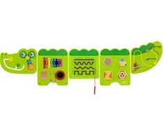 Viga Toys Sensorinė manipuliacinė lenta Krokodilas VIGA