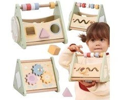Viga Toys VIGA aktyvumo trikampis 5 in 1 medinis edukacinis žaislas
