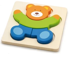 Viga Toys VIGA Pirmoji medinė dėlionė kūdikiams Meškiukas