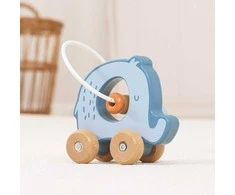 Viga Toys Medinis stumiamas karoliukų labirintas VIGA drambliukas