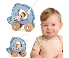 Viga Toys Medinis stumiamas karoliukų labirintas VIGA drambliukas