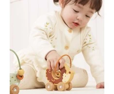 Viga Toys Medinis stumiamas karoliukų labirintas VIGA ežiukas