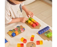 Viga Toys VIGA Colorful Light Blocks made of Acrylic and Wood 108 pcs.