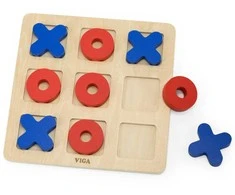 Viga Toys Medinis žaidimas Klasikinis kryžiukai-nuliukai VIGA