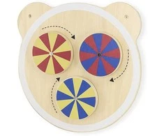 Viga Toys VIGA Medinė Žaidimų Lentelė su Meškiuko Galva - Spalvų Mokymasis
