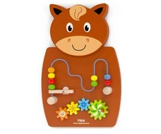 Viga Toys VIGA Wooden Manipulative Board Horse FSC Montessori Certificate