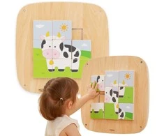 Viga Toys Medinė sensorinė lenta VIGA su magnetiniu pieštuku