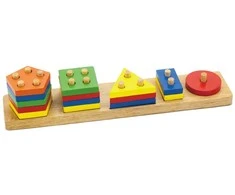 Viga mediniai blokai su montessori rūšiu