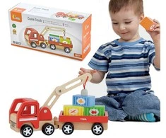 Viga Toys VIGA Wooden Crane with Containers