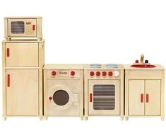 Viga Toys Medinis didelis virtuvės rinkinys VIGA
