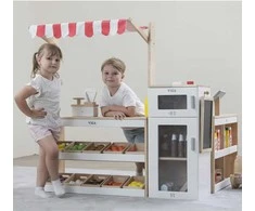 Viga Toys Medinis prekybos centro rinkinys vaikams XXL